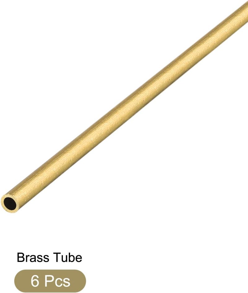 METALLIXITY Brass Tube (1.2mm OD x 0.2mm Wall T x 300mm L) 6Pcs, Straight Tubing - for Home Furnishing, Machinery, DIY Handicraft - Image 5